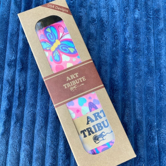 Girls Pink Butterfly Guitar Strap - Picture 2 of 5